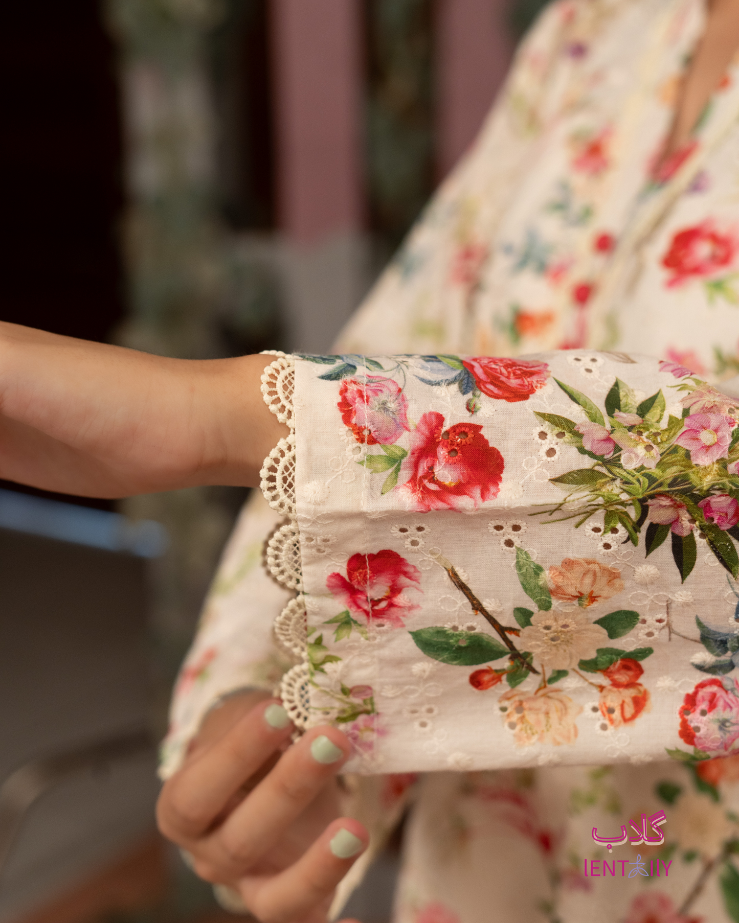 Gulab - Chikankari Lawn Shirt