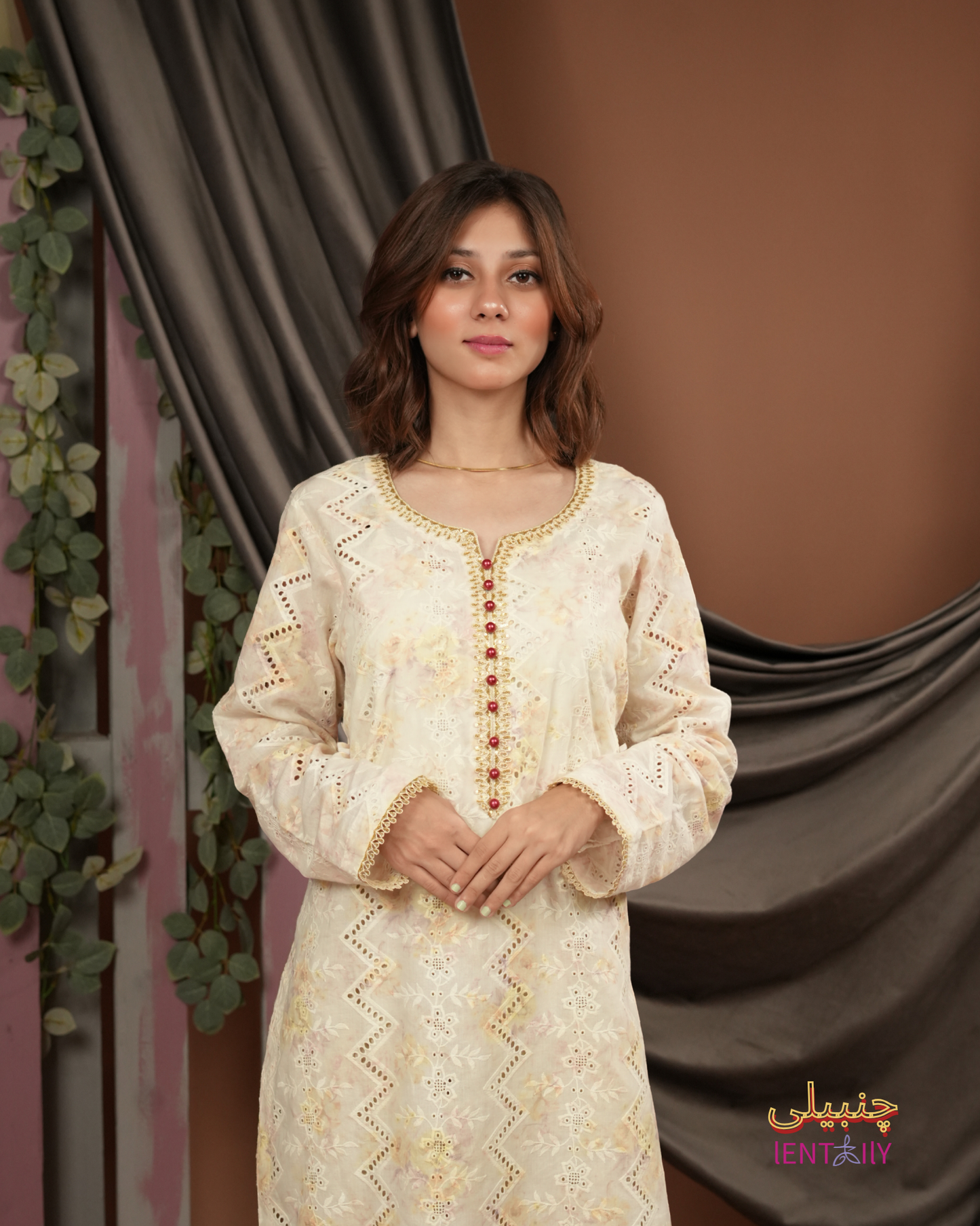 Chambeli – Classic Beige Chikankari Shirt