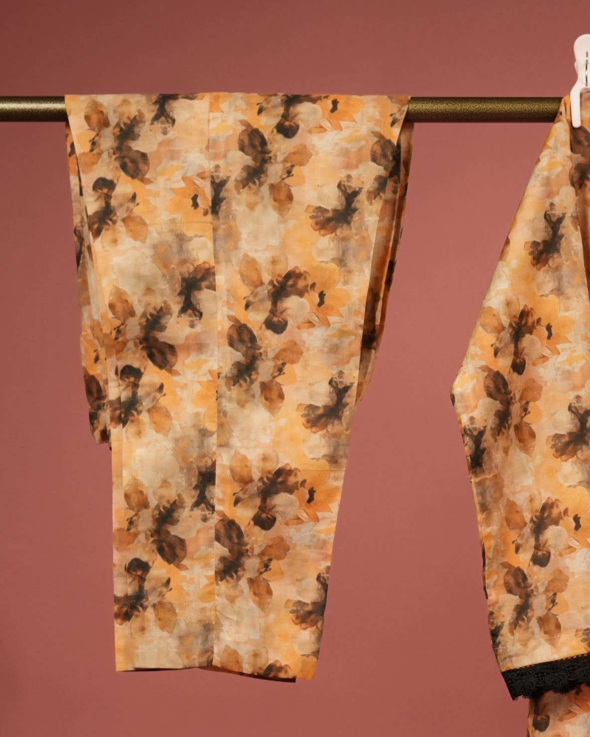 Orchid 02 – Rust Floral Lawn Co-ord Set