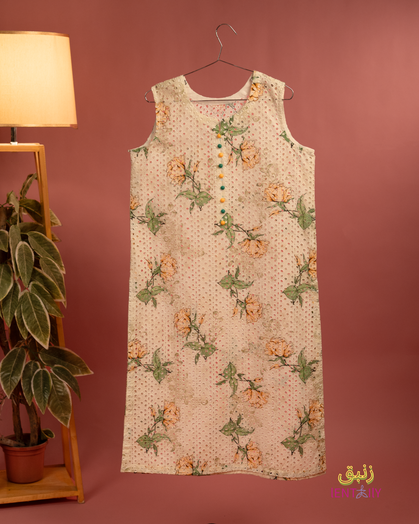 Zanbaq – Yellow Chikankari Lawn Shirt