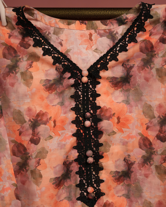 Bougainvillea 01 – Coral Impressionist Lawn Co-ord