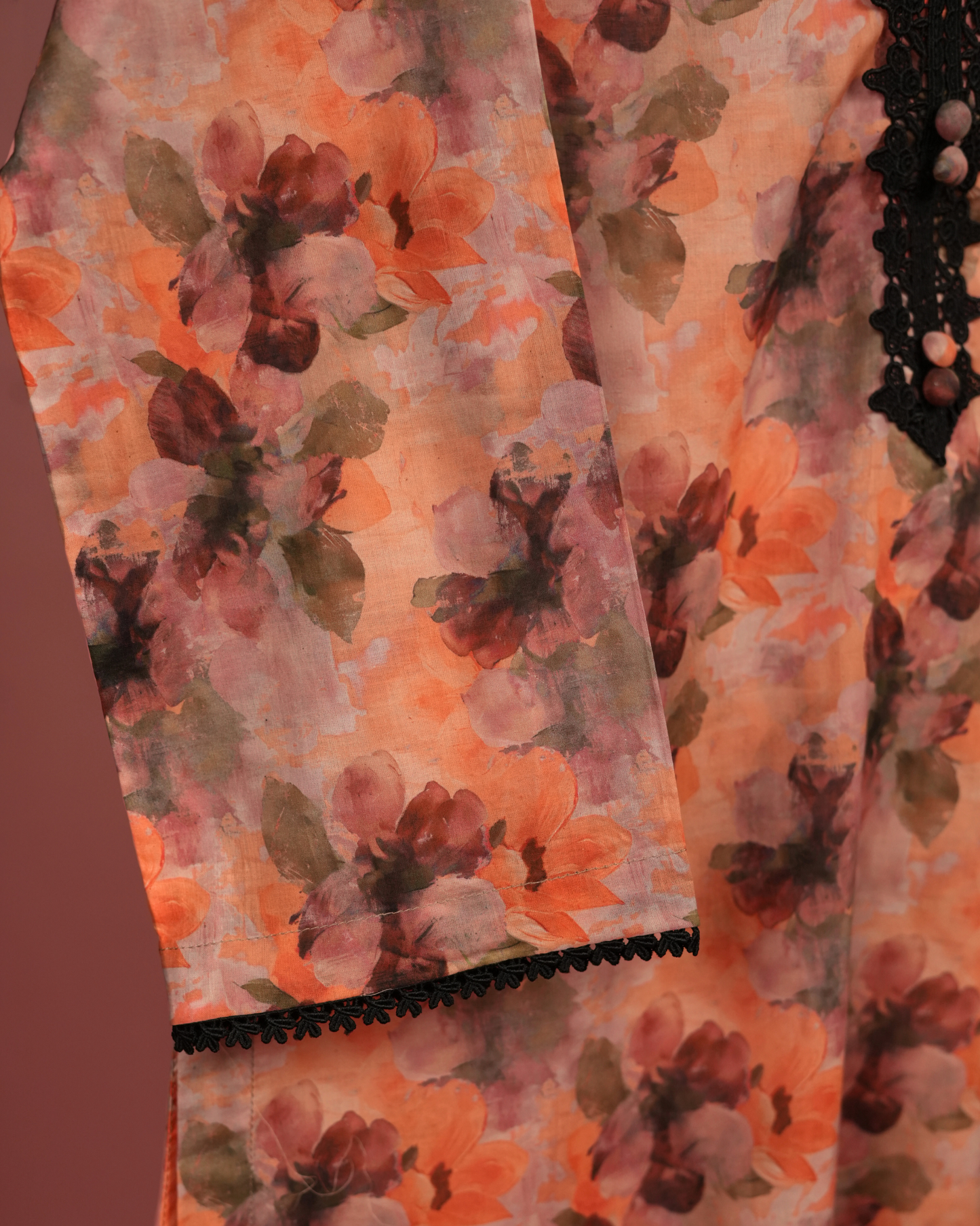 Bougainvillea 01 – Coral Impressionist Lawn Co-ord