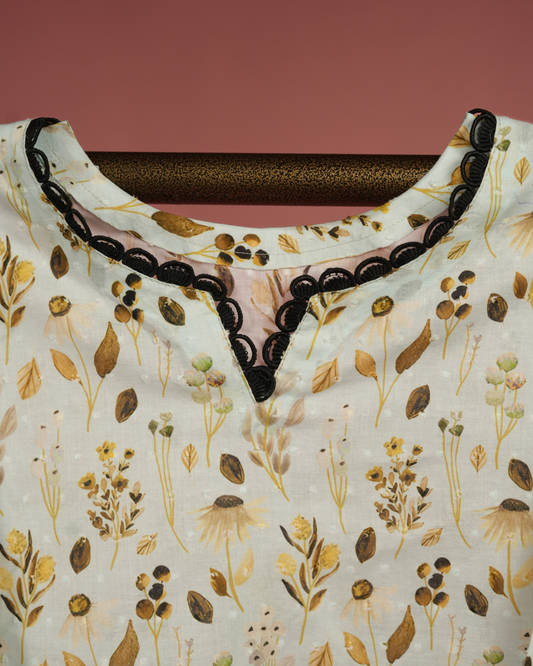 Aester – Yellow-Gold Botanical Lawn Co-ord