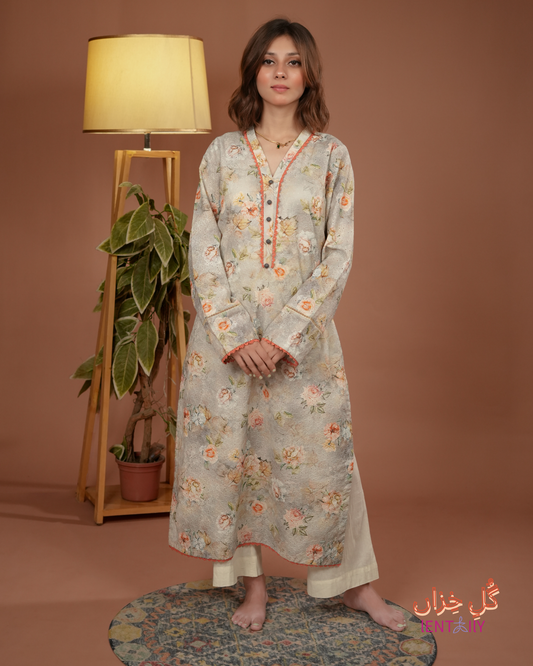 Gul-e-Khazan – Warm-Toned Autumn-Inspired Chikankari Shirt