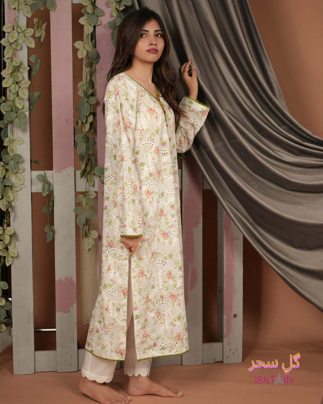 Gul-e-Seher – Chikankari Eyelet Lawn Shirt