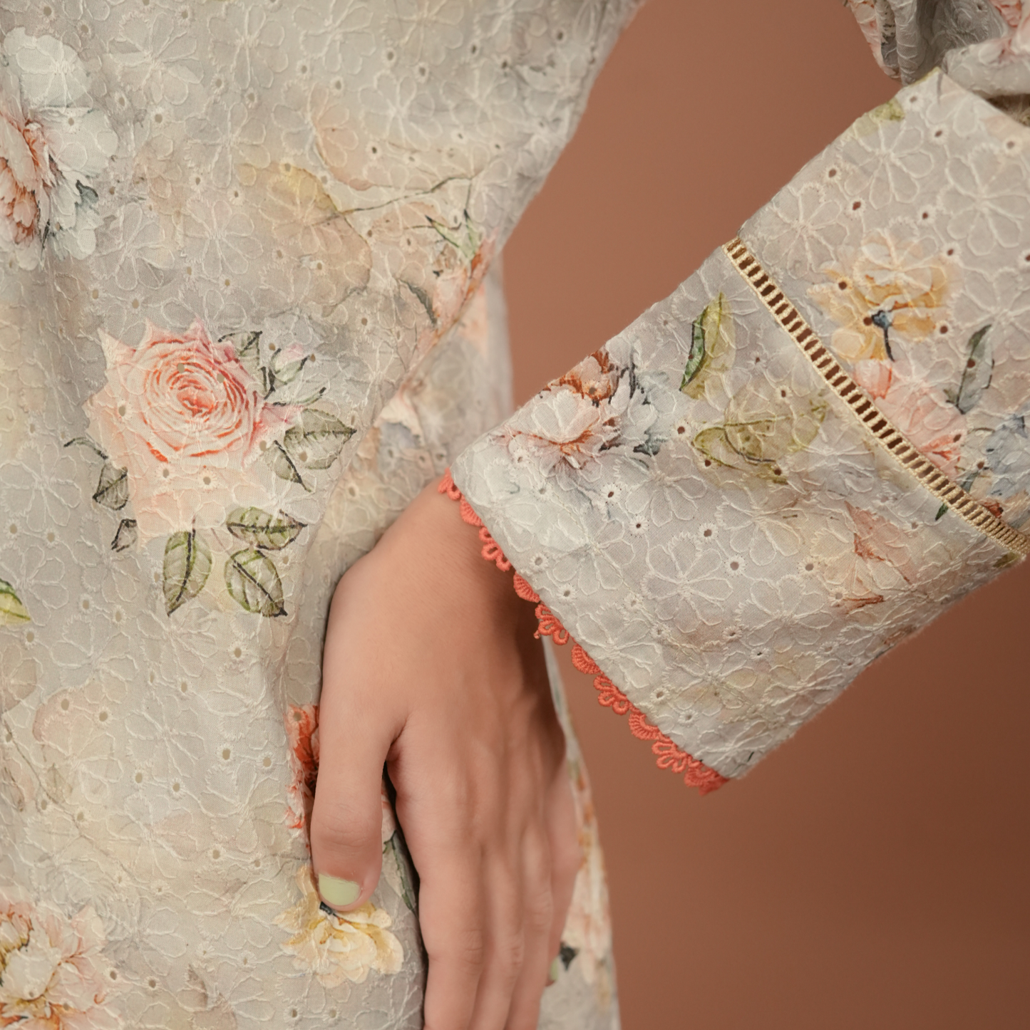 Gul-e-Khazan – Warm-Toned Autumn-Inspired Chikankari Shirt